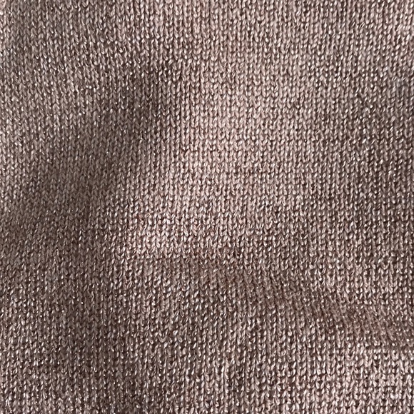 Free People Sparkly Mock Neck Sweater Rose Gold - Picture 9 of 12